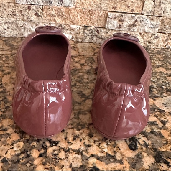 TORY BURCH Minnie Travel Ballet in Vintage eggplant, - Picture 5 of 7